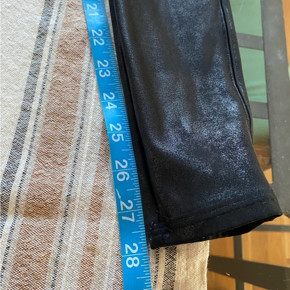 SPANX Black Faux Leather Leggings Pants - Picture 15 of 16